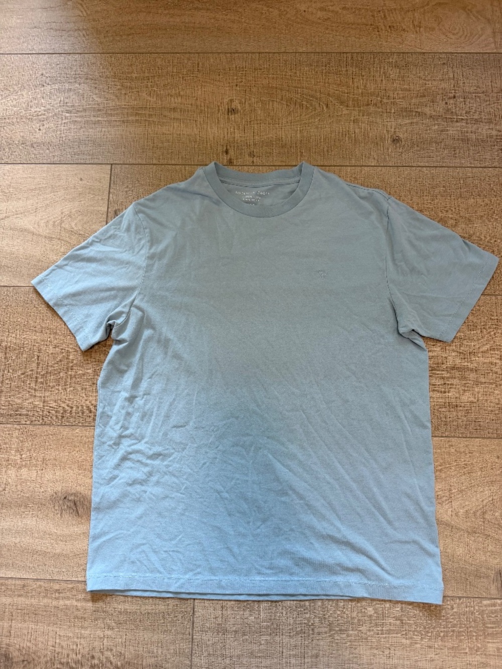 American Eagle Super Soft Light Blue Crewneck Icon T-Shirt Men's Size Large L